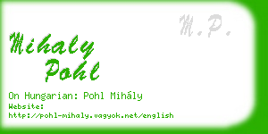mihaly pohl business card